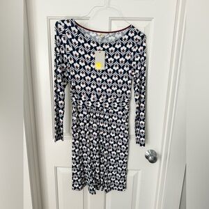 Boden Patterned Long Sleeve Dress. New with tags.